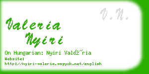 valeria nyiri business card